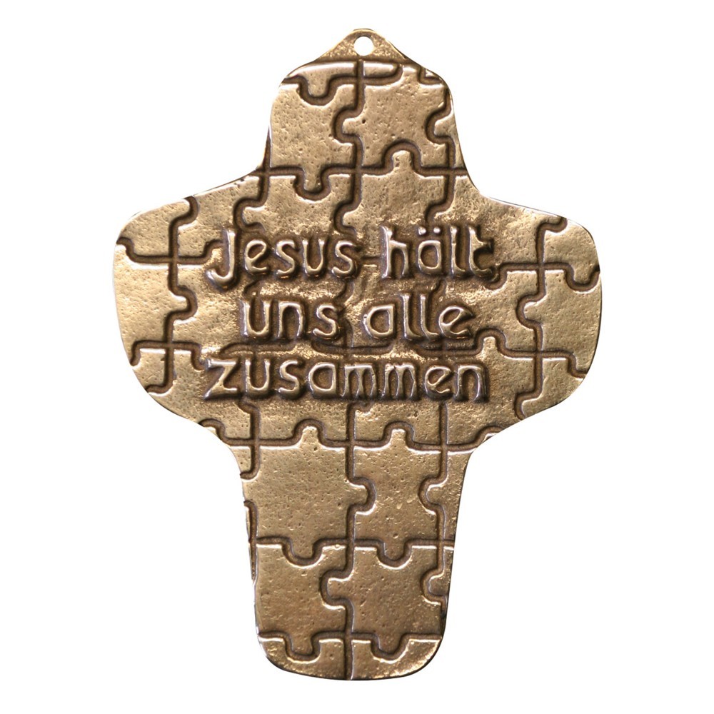 lila sternchen Kommunion Jesus halt uns alle zusammen 9 cm Wandkreuz